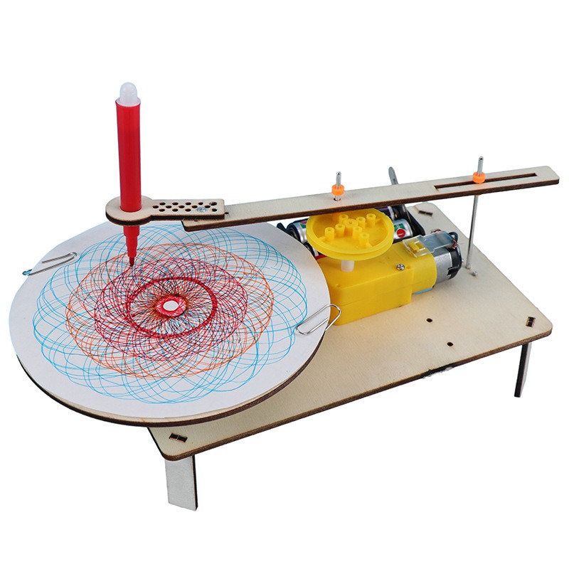 Diy Robot Electronics Kit - 1-3Pcs DIY Wooden Electric Plotter Drawing