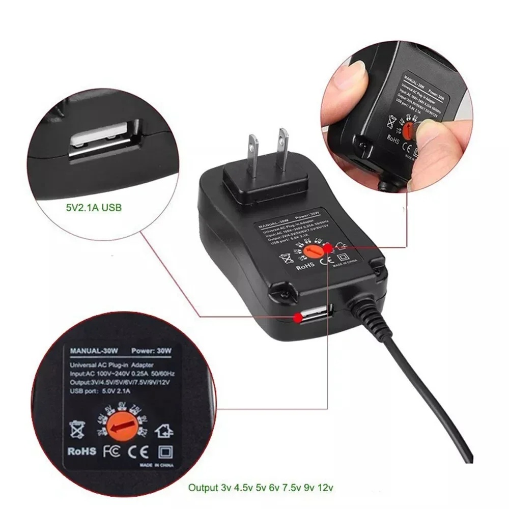 30W Universal Power Adapter Ad - Dc Power Supply Variable 评论和价格