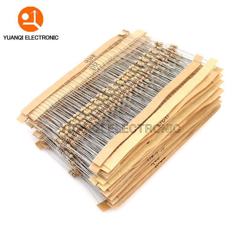 860pcs 1/4W Carbon Film Resist - Resistor Kit 1 4W 评论和价格