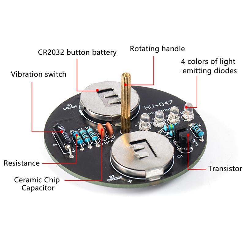 LED Spinning Top Electronics D - Diy Electronics Kits For Beginners 评论和价格
