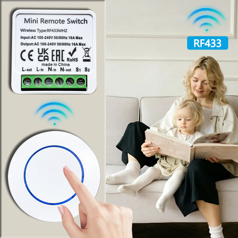 433HMz Wireless Light Switch 1 - Diy Electronics Button 评论和价格