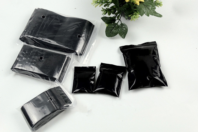 100PCS Black PE Plastic Ziploc - Diy Electronics Logo 评论和价格