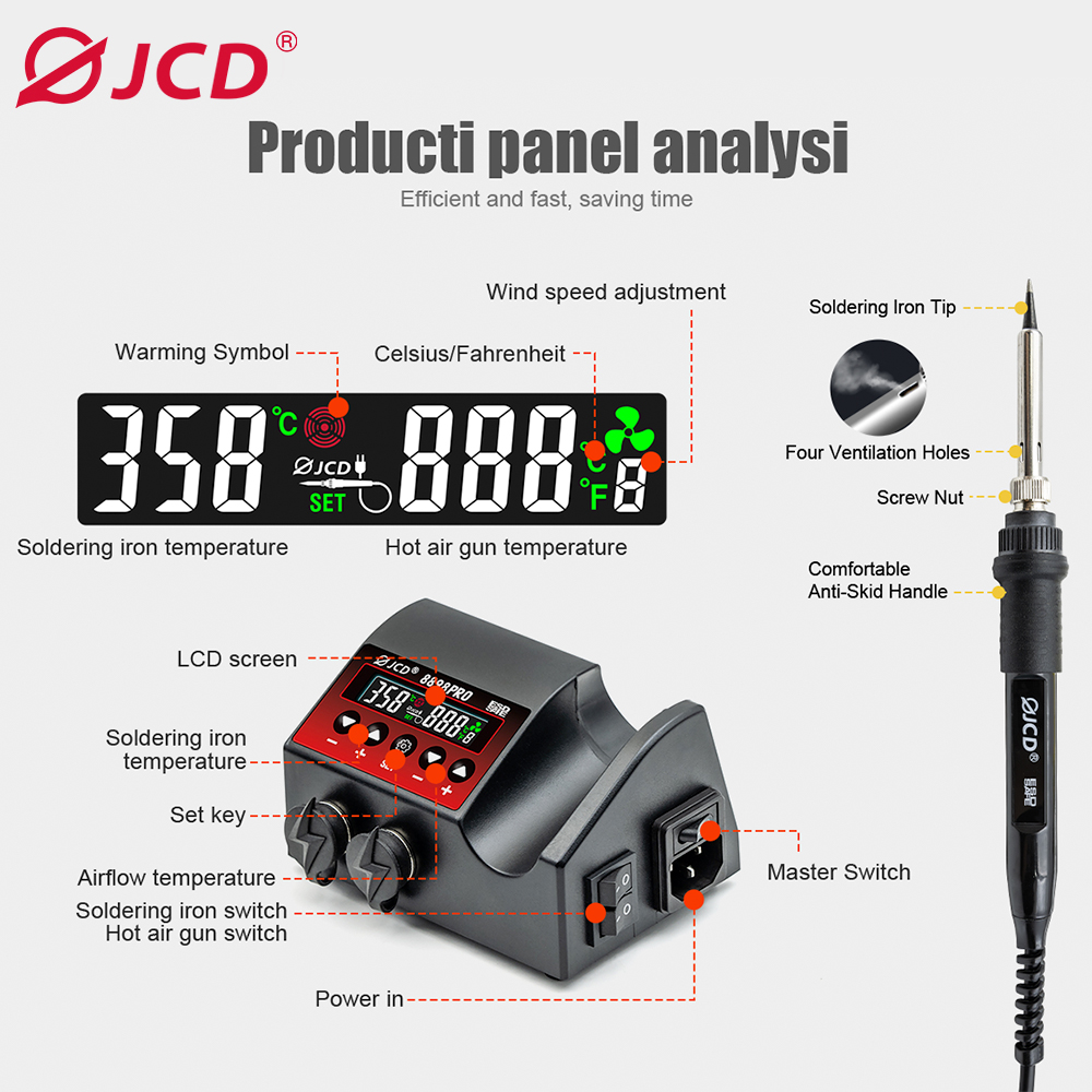 JCD 8898Pro Soldering Station  - Diy Electronics Tools 评论和价格