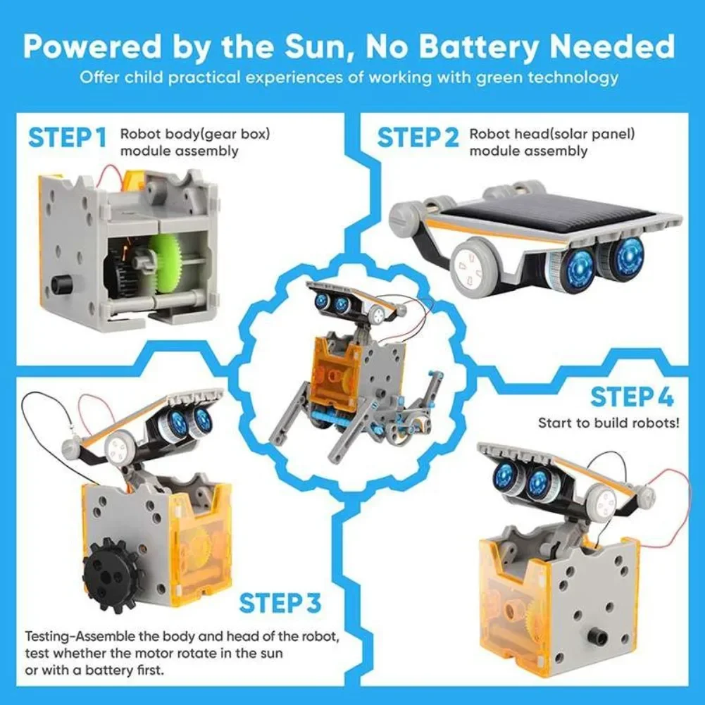 13 in 1 Solar Powered Robot Sc - Diy Robot Electronics Kit 评论和价格