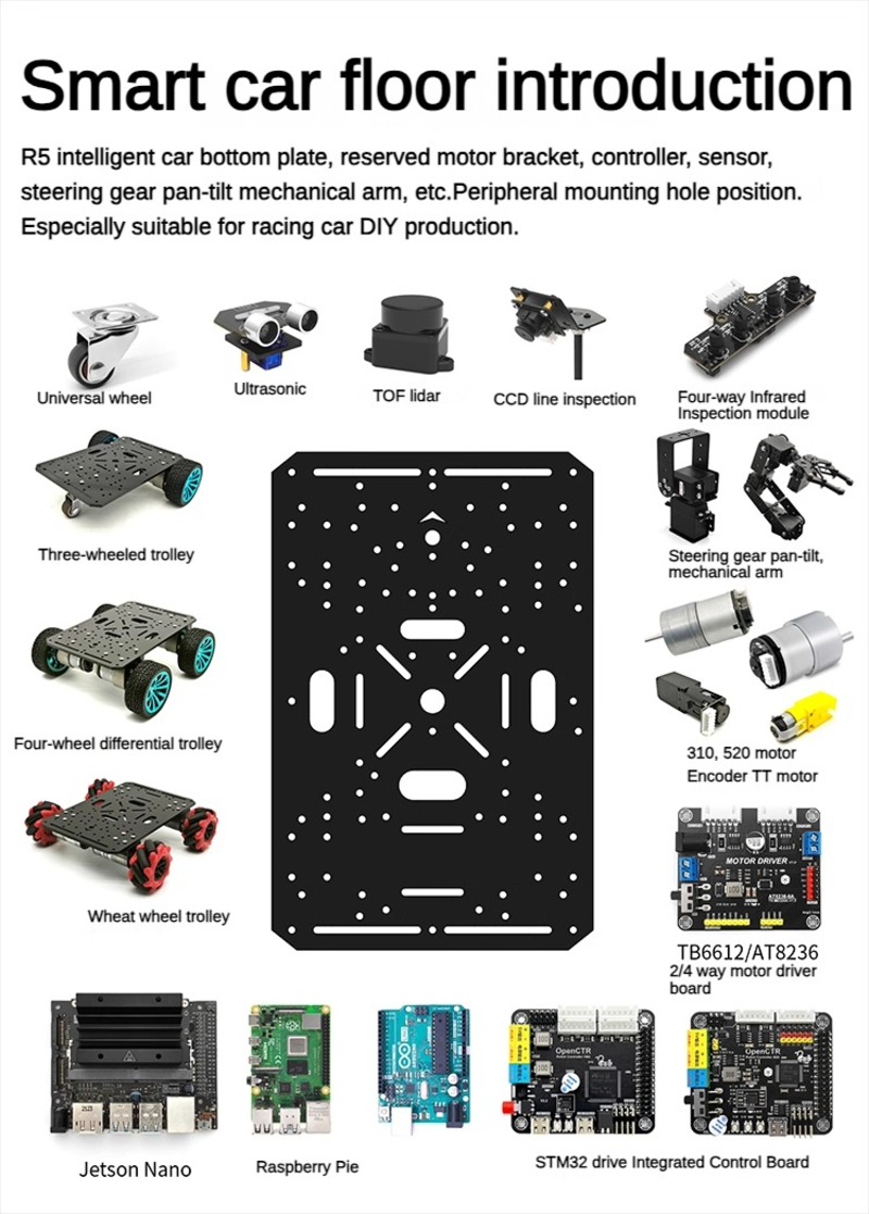 4WD Robot Car Chassis with TT  - Diy Robot Electronics Kit 评论和价格